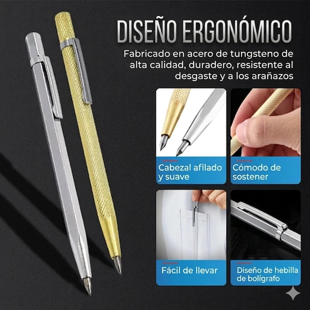 Bolígrafo de Rotulación Ultra Preciso para Acero, Cristal y Cerámica